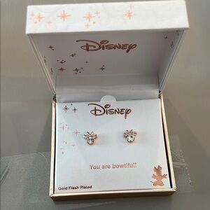 Disney gold flash plated rose gold Minnie Mouse Earrings